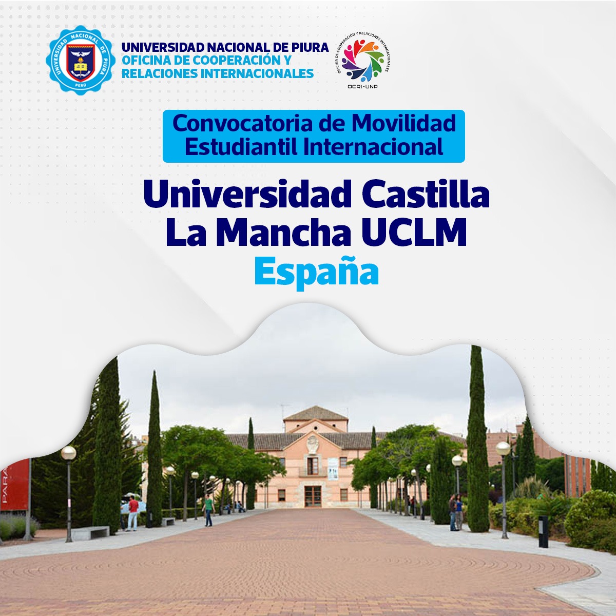 Movilidad estudiantil Universidad Castilla La Mancha (UCLM) España 2026-I
